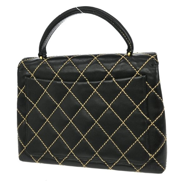 Chanel Black Calfskin Wild Stitch Handbag - Picture 2 of 11